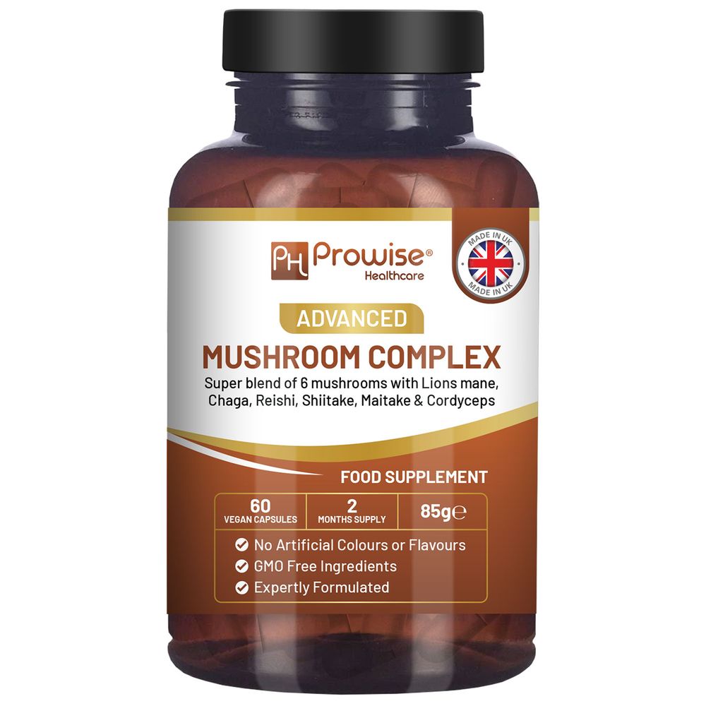 Advanced Mushroom Complex | A super blend of 6 Mushrooms 60 Vegan Capsules